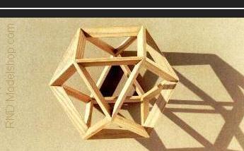Cuboctahedron wood models