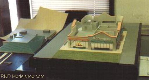 McDonalds restaurant competition acrylic model with removable roof