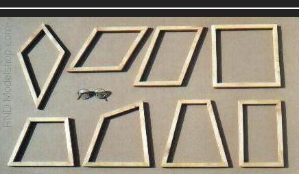 all wood models of assorted Quadrilaterals