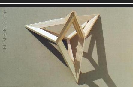 Tetrahedron made only of its medians (triangle centerlines) 12pc