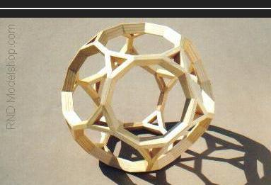 Truncated Dodecahedron wood model